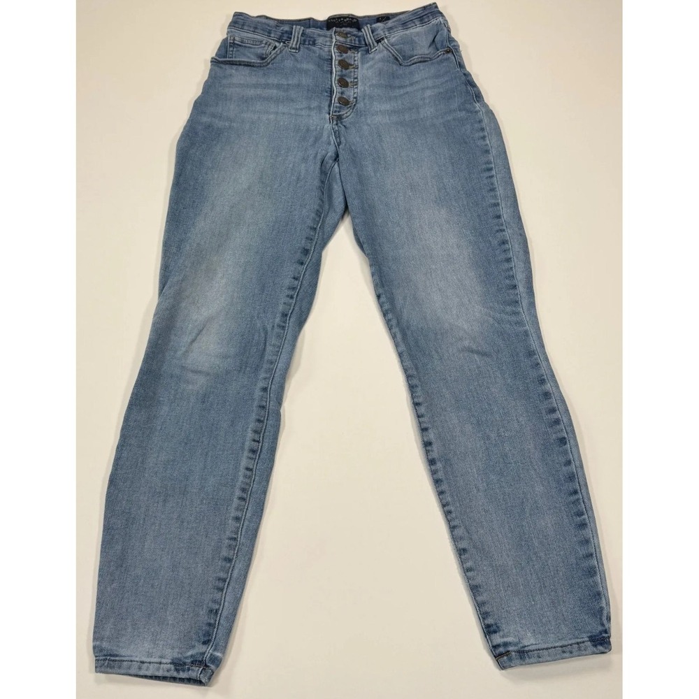 Lucky Brand Bridgette Skinny Jeans Womens 6/28 Blue High Rise Button Fly Ankle